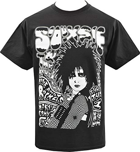 Mens T-Shirt Siouxsie Sioux & The Banshees Post Punk Goth Gig Flyer Black XL Cover