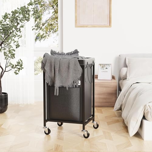 Heavy-Duty-150L-Laundry-Hamper-Laundry-Basket-Oxford-Fabric-with-Wheels-Large-Capacity-Metal-Frame-Designed-Laundry-Clothes-Organizer-for-Laundry-Room-Bathroom Heavy Duty 150L Laundry Hamper Laundry Basket Oxford Fabric with Wheels Large Capacity Metal Frame Designed Laundry Clothes Organizer for Laundry Room Bathroom