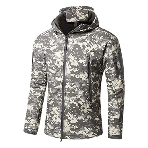 Winter Tactical Softshell Camouflage Jacket Men Army Camo Windbreaker Waterproof Hunting Clothes Military Jackets