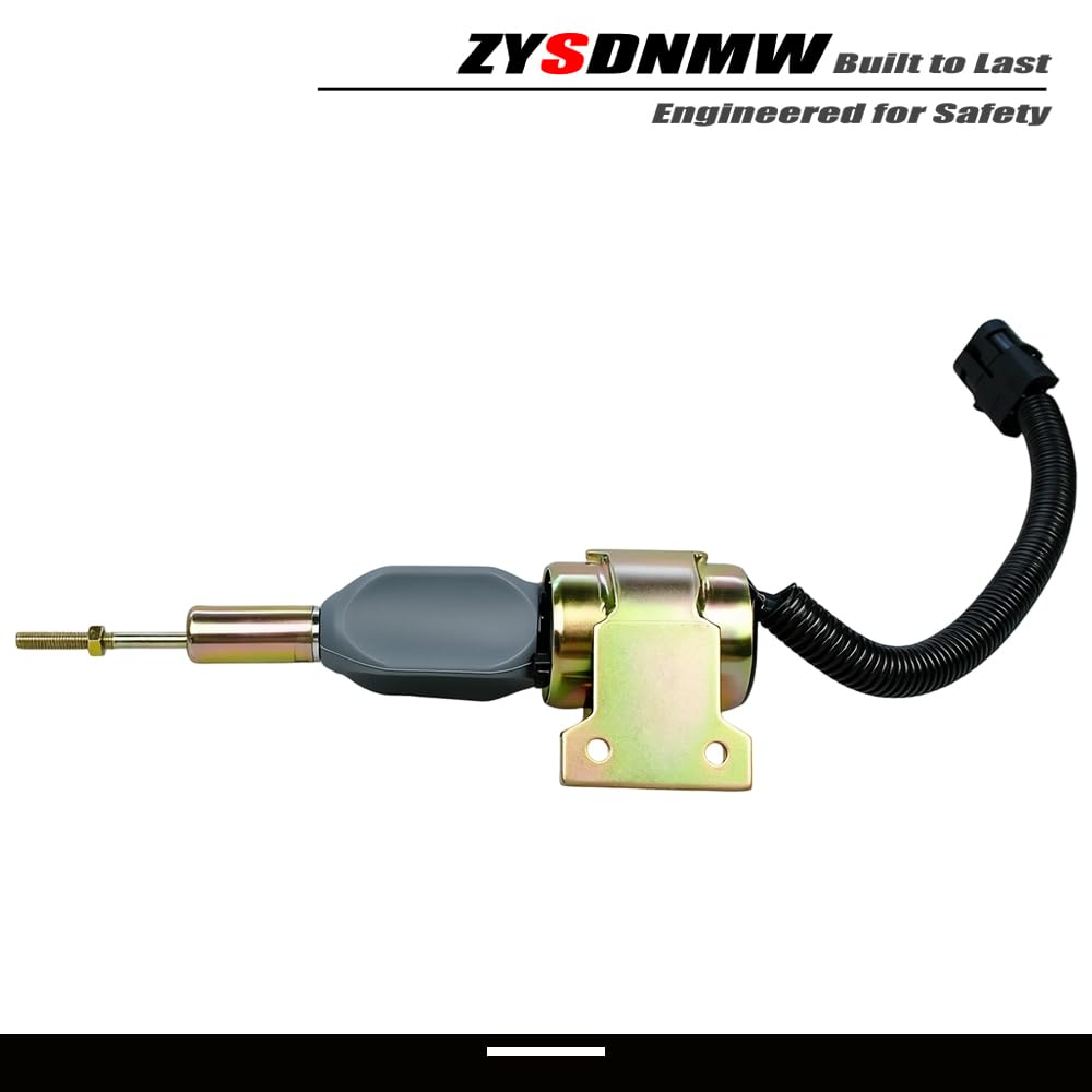 3932530 24VDC Fuel Shut Off Solenoid Fit for Cummins Engine 4BT 5.9L, 6BT 5.9L Hyundai R220-5 R210-3 R220-5 Excavator Komatsu PC200-6 Excavator Replace SA-4756-24