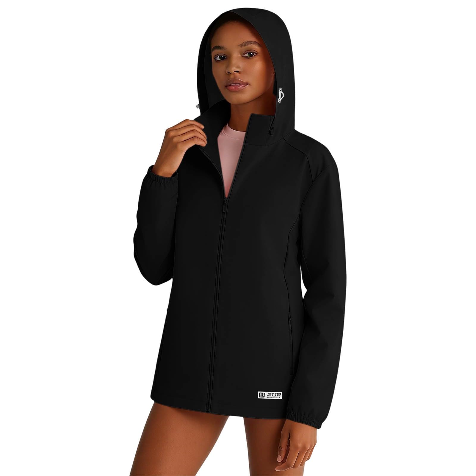 Generisch Leichte Outdoor hoodie Jacke Damen UV Schutz - Elastisch Schnell Trocknend Sonnenjacke mit Reißverschluss & Tasche für Sommer Outdoor