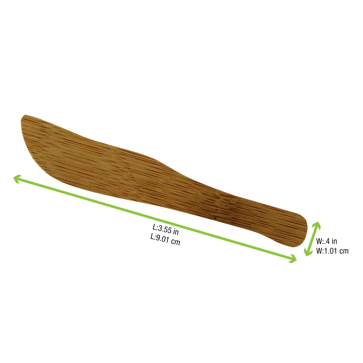 PacknWood 209B MINI - Natural Bamboo Mini Knife/Spreader - Compostable Bamboo Knives Disposable - Wooden Kitchen Spreaders for Cheese, Butter, Jelly, Jam - (3.5") - (500 per case)