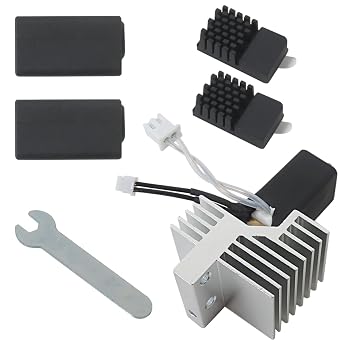 New 0.4MM Ceramic Hotend for Centauri Carbon Print Head Extruder Kit Hot End Heat Sink Hardened Steel Brass Nozzles with Extra 2PK Silicone Cover and 2PK Nozzle Brushes for Elegoo Centauri