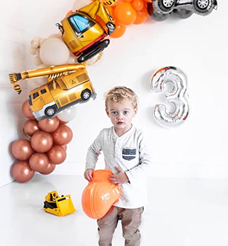 Easy Balloon Arch Kit Garland With Pump – 15’ Construction Party Theme Backdrop For Boys; 115 Latex, Mylar And Custom Foil Balloons #TOP1