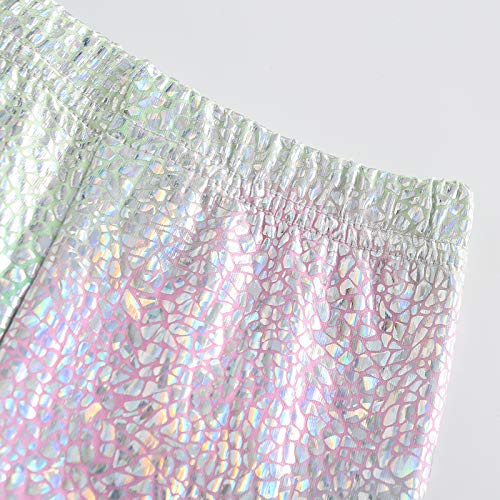 Frogwill Girls Unicorn Sparkly Leggings Mermaid Birthday Pants Size 7-8Y #TOP1