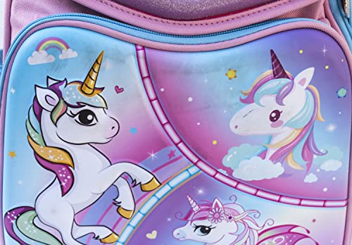Image of Cute Cartoon Schoolbag Backpack Unicorn Backpack Bookbag for Girls Boys 3 to 6 years