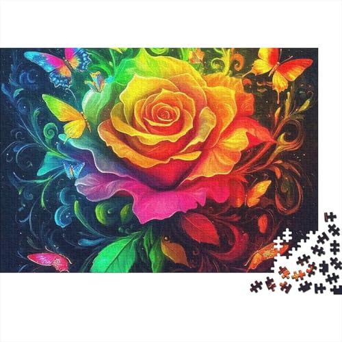 Rompecabezas de rosas para adultos de 1000 piezas y tamaño de 38x26cm