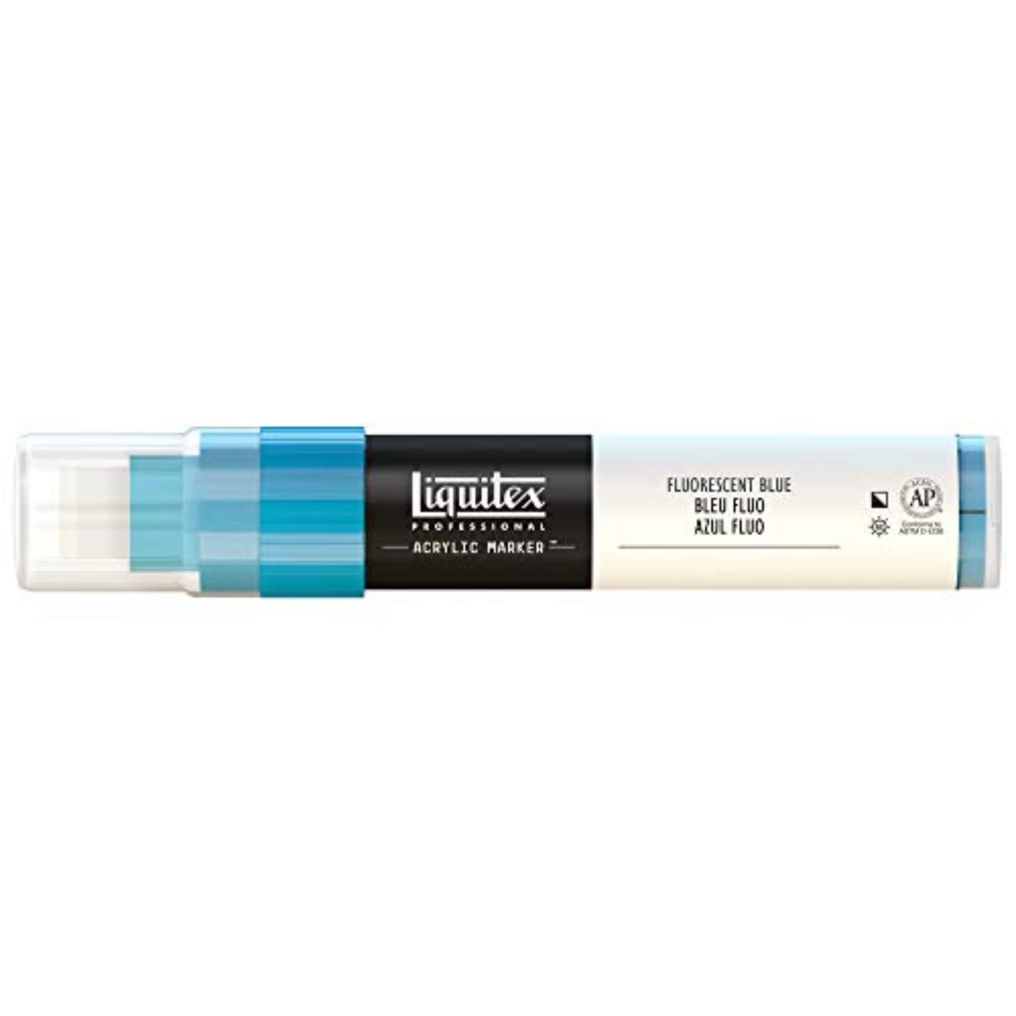 Liquitex Professional Paint Marker with 8-15 mm Wide Nib - Fluorescent Blue