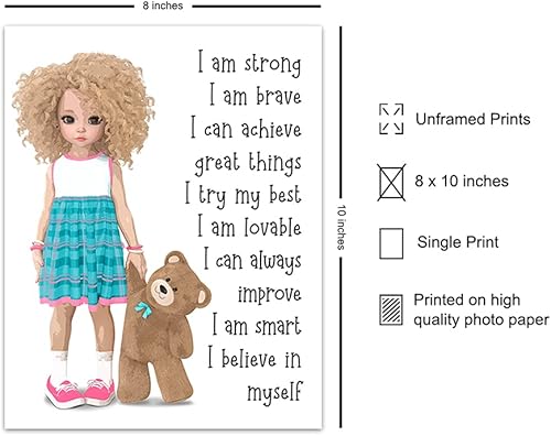 Miniatura 2 de Decoración de pared para niñas, regalos inspiradores para niñas, arte de pared para niños, dormitorio de niña pequeña, habitación de niña pequeña,