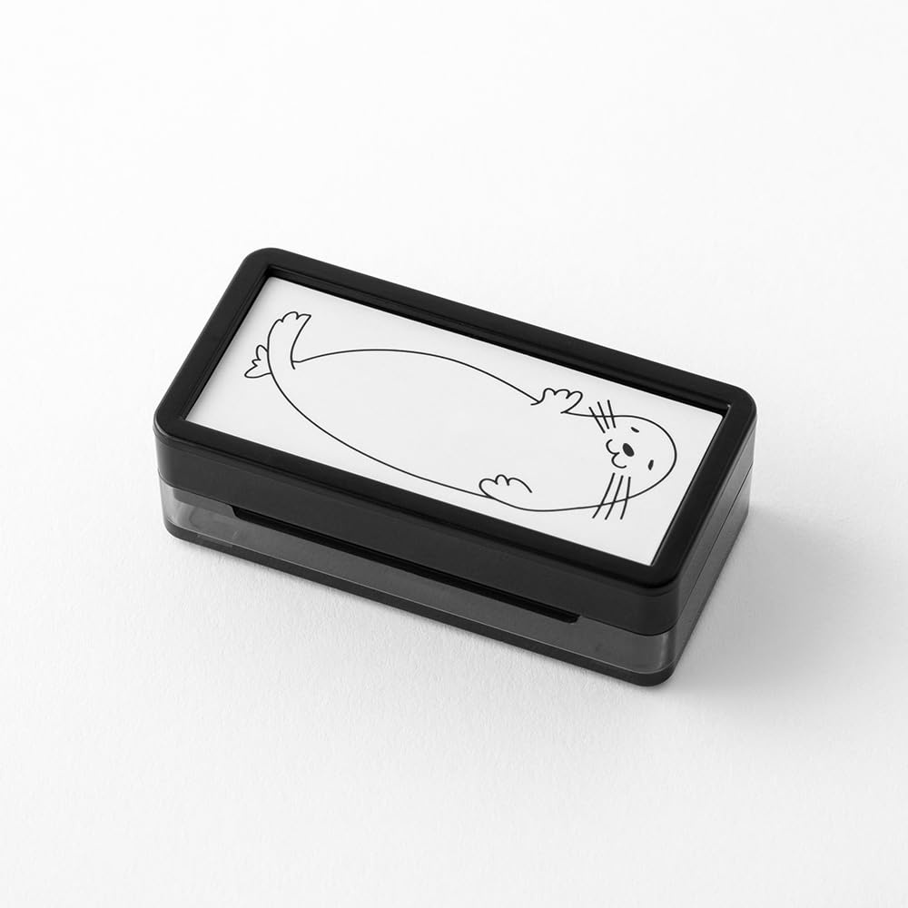 DESIGNPHIL 35506006 Midori Stamp Half Seal Stamp, Seal Pattern, H30.5×W61×D19mm - Image 2
