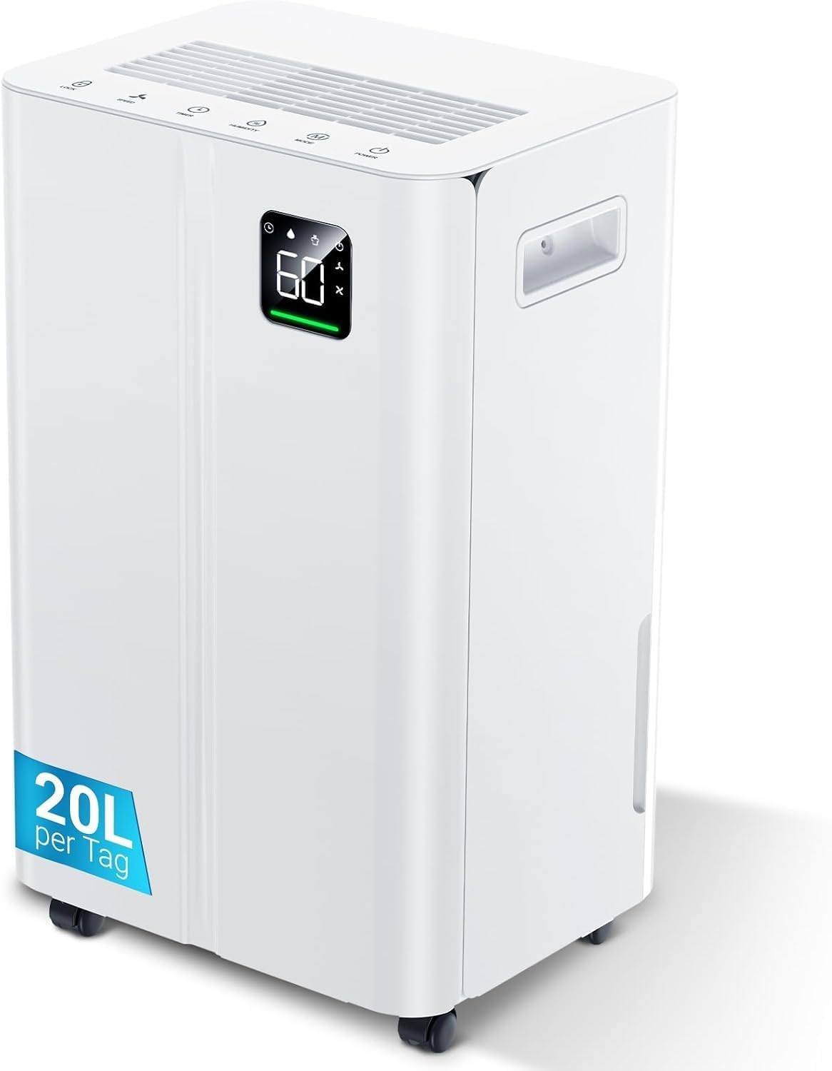 Aridite Luftentfeuchter 20L/Tag mit 24H Timer für Schlafzimmer Keller Bad