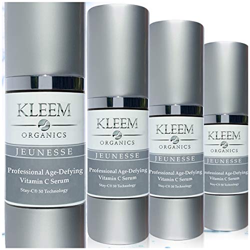 4 PACK Natural & Organic Anti Aging Vitamin C Serum for Face with Hyaluronic Acid. The Most Effective Anti Wrinkle Serum and Dark Spot Remover