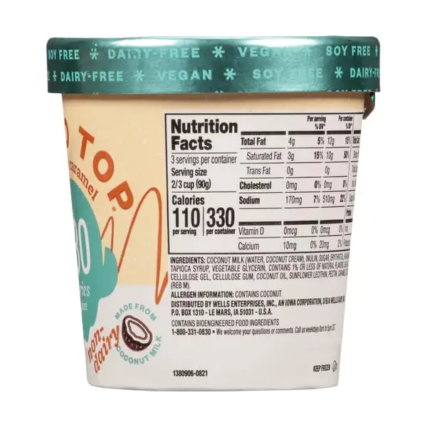 Halo Top Creamery Sea Salt & Caramel Non Dairy Ice Cream, 1 PT 3