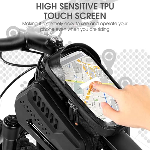 Sac de vélo de grande capacité 1,4L avec support smartphone étanche