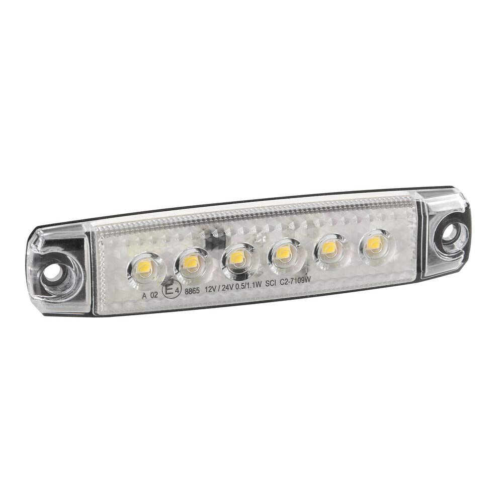Lampa 97023 Set 20 pz, Luce ingombro a 6 LED, Montaggio in Superficie, 12/24V - Bianco
