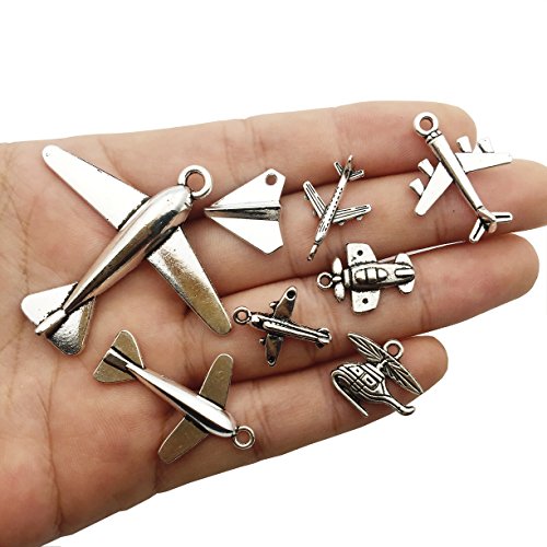 Aircraft Airplane Charm-100G(40-45Pcs) Craft Supplies Charms Pendants For Crafting, Jewelry Findings Making Accessory For Diy Necklace Bracelet (M049) #TOP5