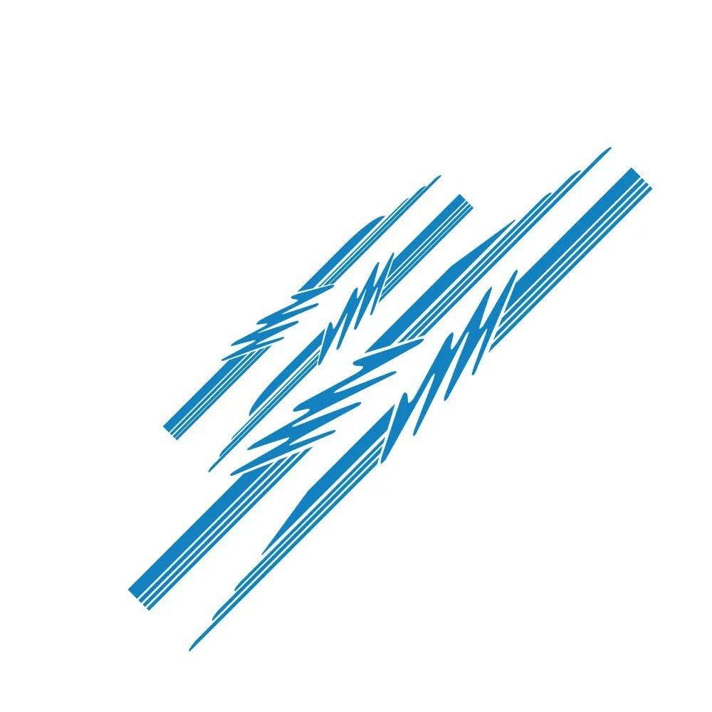Bertdcx Glossy Blue Auto Accessory Car Stickers Stripes Graphics For Motorhome Horsebox Caravan Rv Camper Van Body Decor Vinyl Decals Accessories(Glossy Blue)