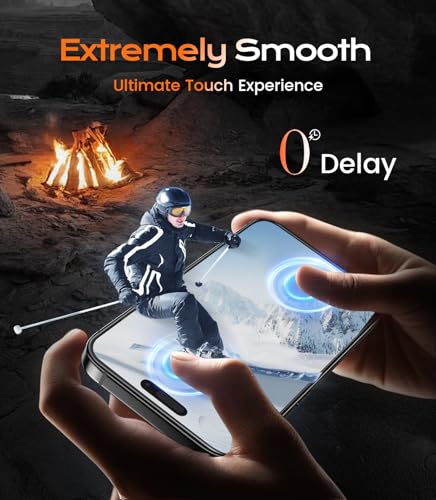 Image of EZ-GLAZ-2 Pack Matte Screen Protectors for iPhone 13 /13pro /14 - Easy Installation Box, ENGY-Absorbing, Anti-Glare, Matte Finish, Smooth Touch, Enhanced Sunlight Readability