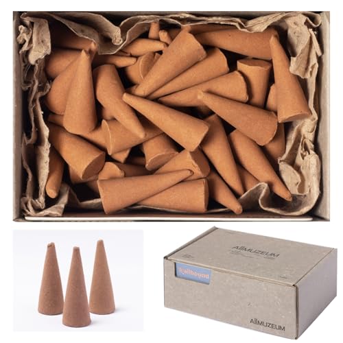 Aiimuzeum® Natural Agarwood Incense Cones 30 PCS- Handmade Excellence, Long Burning Perfect for...
