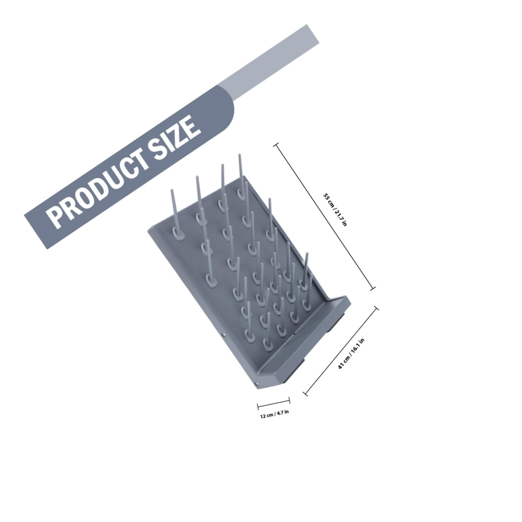 Cabilock Stendino da Laboratorio in Plastica PP 2 pezzi Portasciugatura per Provette con Supporti Rack Scolavetreria
