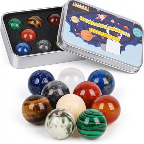 HAKACC Lot de 10 billes pour enfants, 16 mm, multicolores, en cristal, pour décoration