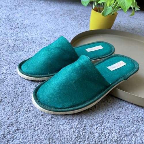 Image of Travelkhushi Soft Comfy Home Slippers For Women & Men For Winter Capet flip flops for Bedroom Indoor Carpet house slides Anti skid Slippers for Winter & Summer