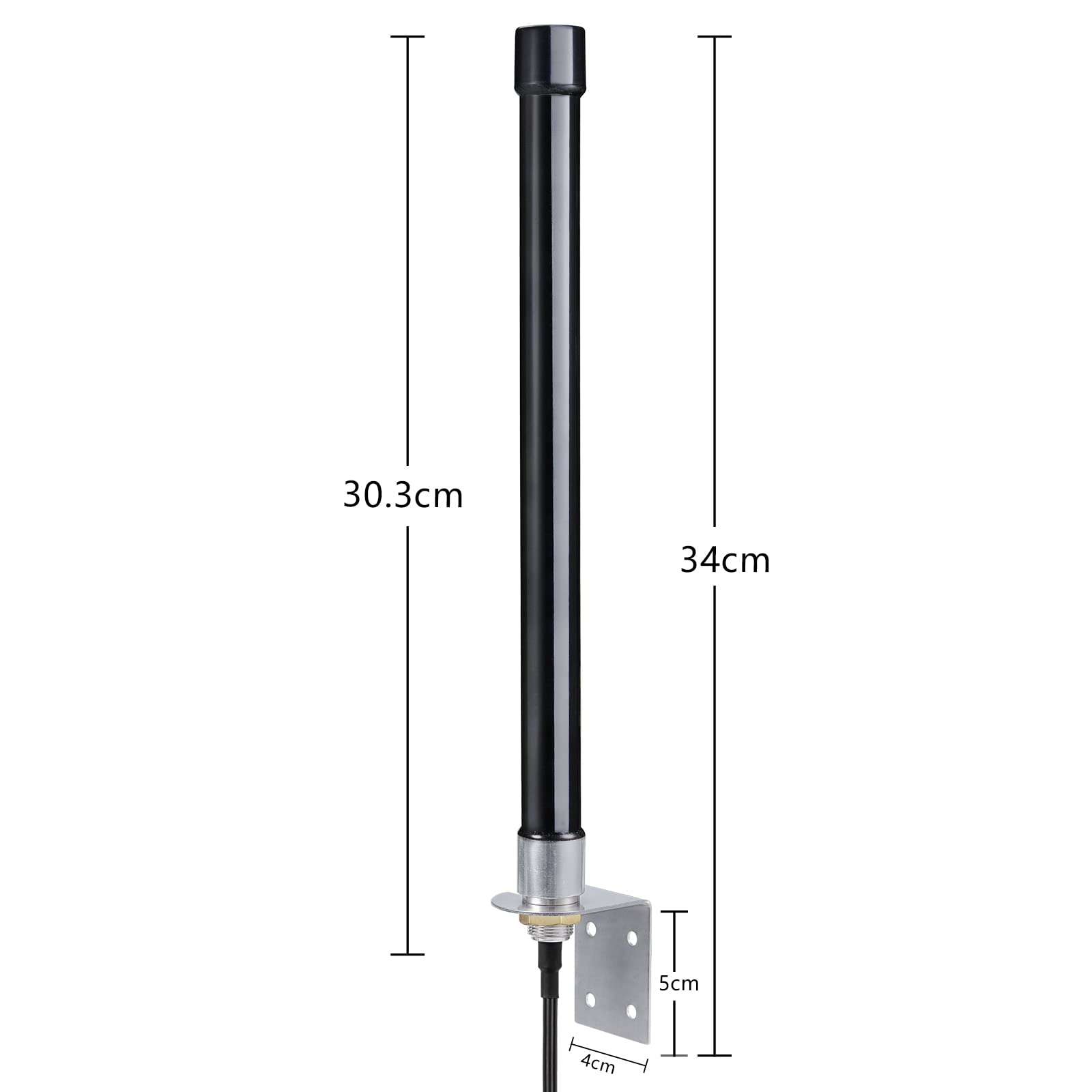 Bingfu 4g LTE Long Range Cellular Antenna Wall Mount - 9.84ft Cable - with SMA to Dual SMA Adater - Compatible with Spypoint Link Micro Covert Wildlife Hunting Game Cam Outdoor Mobile Security Camera