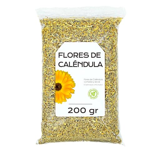 Calendula Flores Secas 200gr - Te de Calendula - Calendula Seca - Calendula - Calendula Infusion - Calendula a Granel - Infusión de Hierbas - Propiedades Naturales