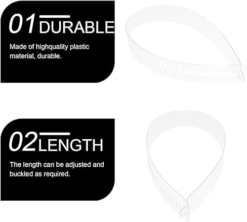 Miniatura 8 de Ciieeo 50 tiras de plástico para cuello de camisa, herramientas de fijación de cuello de PVC para mantenimiento y transporte de camisas elegantes,