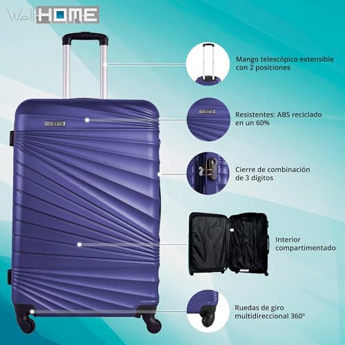 WELL HOME MOBILIARIO & DECORACIÓN Plain Hard Case Sets, Future Blue3