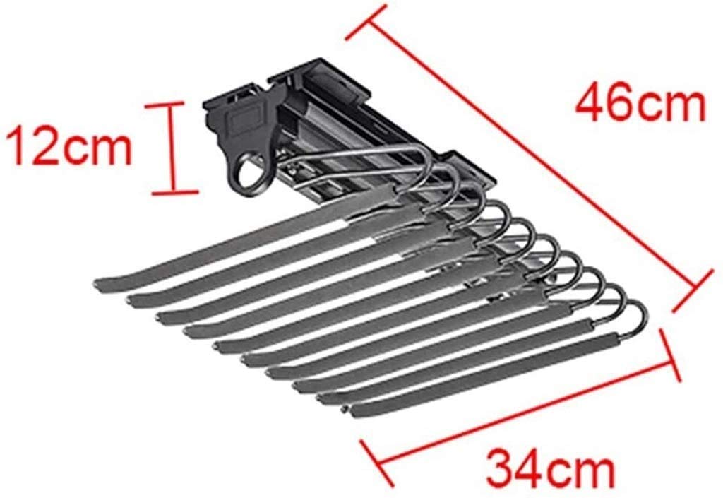 Platzsparende Hosenbügel, Hosenständer mit Toplader, ausziehbarer Kleiderschrank für Zuhause, kratzfest, verschleißfest und rostfrei, verhindert Faltenbildung in der Kleidung, C/B