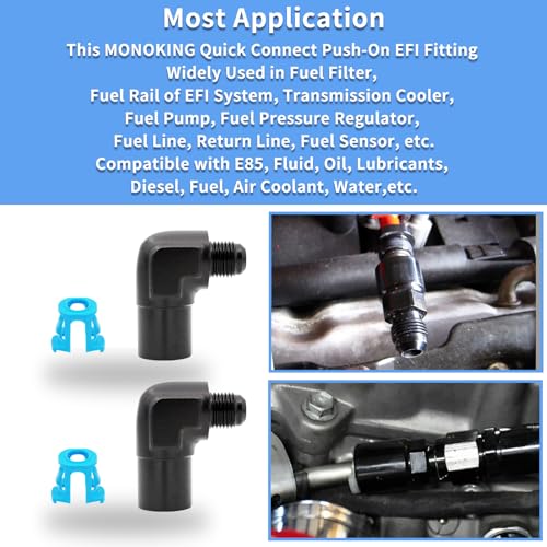 Conector 6AN a 3/8 EFI MONOKING ideal para renovar las líneas de combustible de tu coche clásico 5