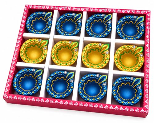 Best Brass Diyas: Brass vs Clay & Puja Essentials 66 Pack of 12 Terracotta Handmade Decorative Diya | Traditional Mitt...