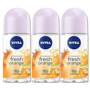 NIVEA FRESH ORANGE ROLL-ON – FREE ALCOHOL, ANTIPERSPIRANT DEODORANT, 48 HOURS PROTECTION, SKIN TOLERANCE…
