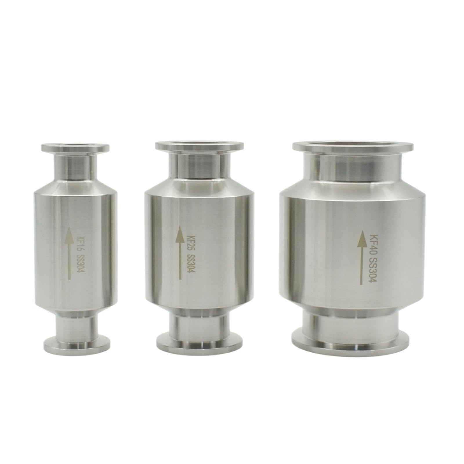 Owytmabq One Color Kf16 Kf25 Kf40 Kf50 Vacuum Inline One-Way Check Valve, 304 Stainless Steel Pump(Kf16)
