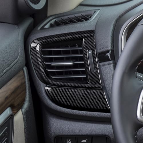 Image of Car Air Vent Outlet Cover Decals for Honda CR-V 2017 2018 2019 2020 2021 2022 Accessories CRV ABS Carbon Fiber Interior Stickers