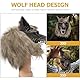 Warmhm Halloween Werwolf Kostüm Set, Horror Werwolf Kopfmaske und Klauenhandschuhe Wolf Cosplay Maske Anziehkostüm für Halloween Party