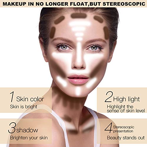 PHOERA 30ml Foundation Liquid Full Coverage 24HR Matte Oil Control Concealer (Nude #102)(Buff Beige #104) with Puff (Cool Beige #02) & Wooden Handle Foundation Make up Brush