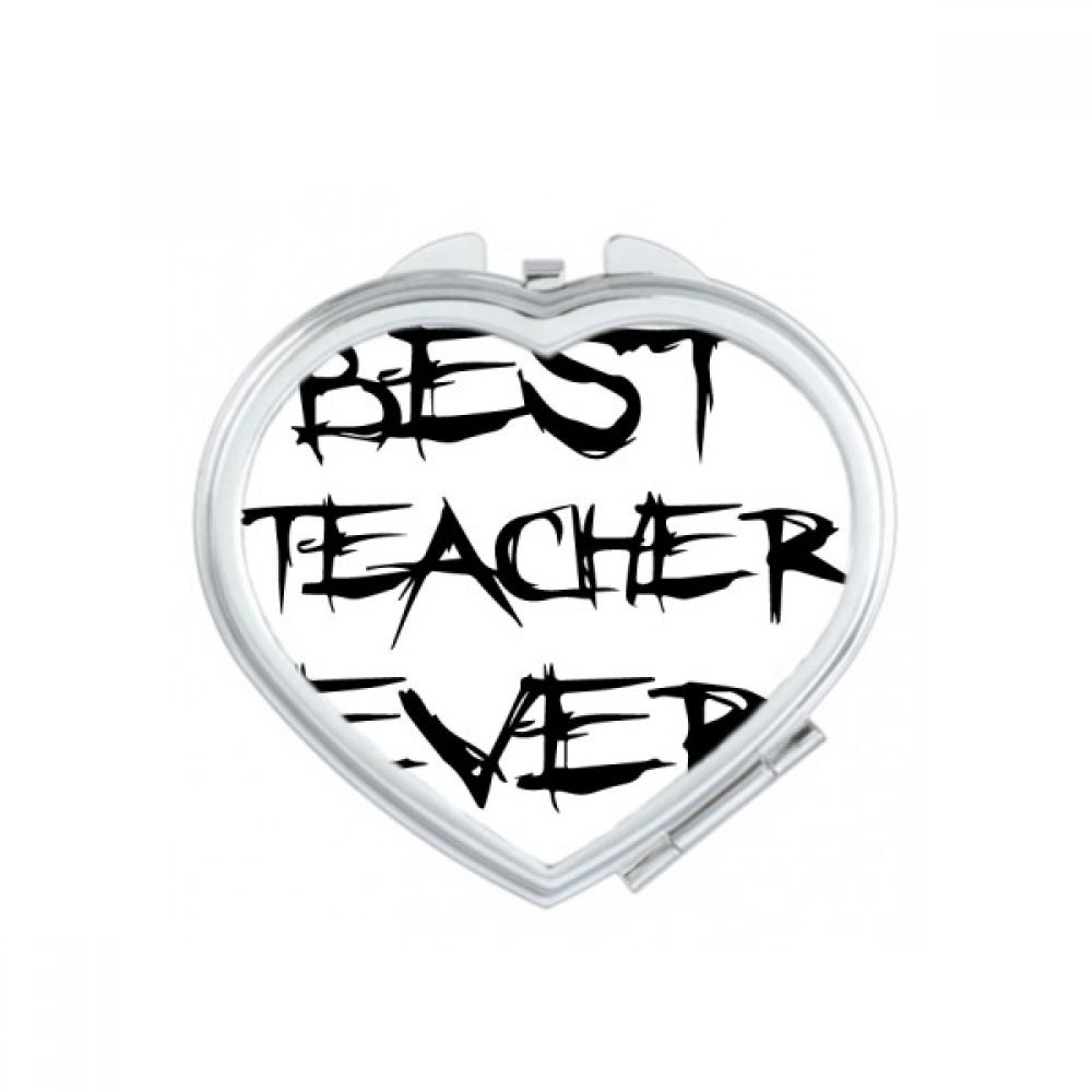 Miroir de poche cœur : cadeau professeur mignon à la main