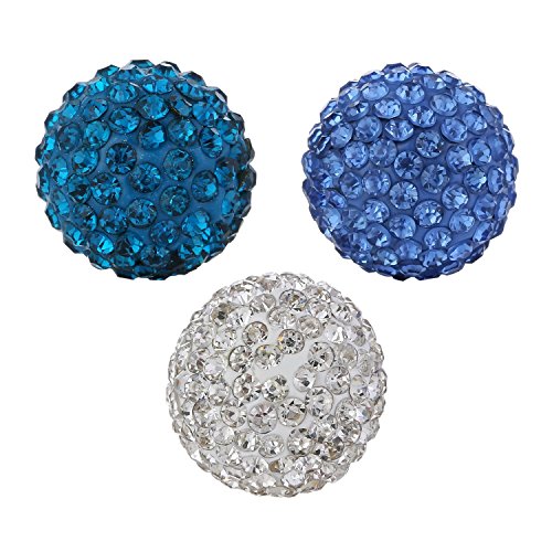 Morella Women's Angel Zirconia Sound Ball Set Ø 16 mm 0.63"  3 Balls in Petrol, Light Blue and White