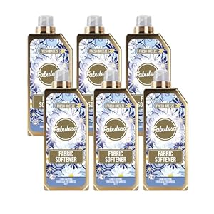 Fabulosa Fragranced Laundry Fabric Softener, Clothes Softener and Freshener, Long Lasting Fragrance, Fabric Care, Perfect Laundry Partner, 198 Washes, 6 Pack, Fresh Breeze