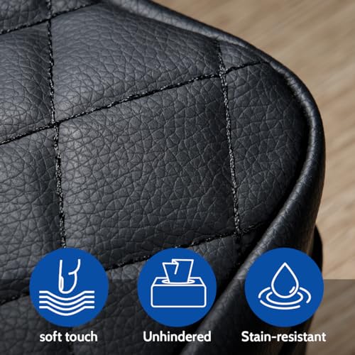 image for VETERBONE Car Tissue Holder, Standard Tissue Holder for Car Pu Leather
