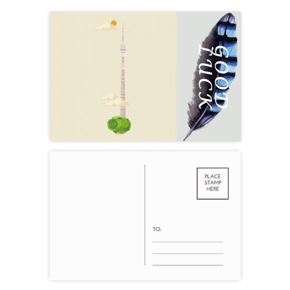 ポストカード 多目的「ロシアのネコ」 Novosibirsk ロシア国旗 ラッキーフェザー ポストカードセット サンキューカード 郵送側 20枚