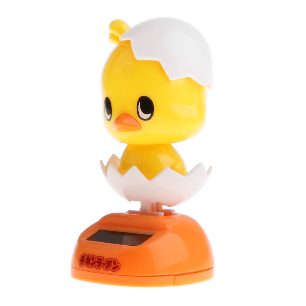NYLSA Solar Powered Chicken Dancing Toy Animal Chick Doll Flip Flap Car Dashboard Ornament Home Desk Window Decor