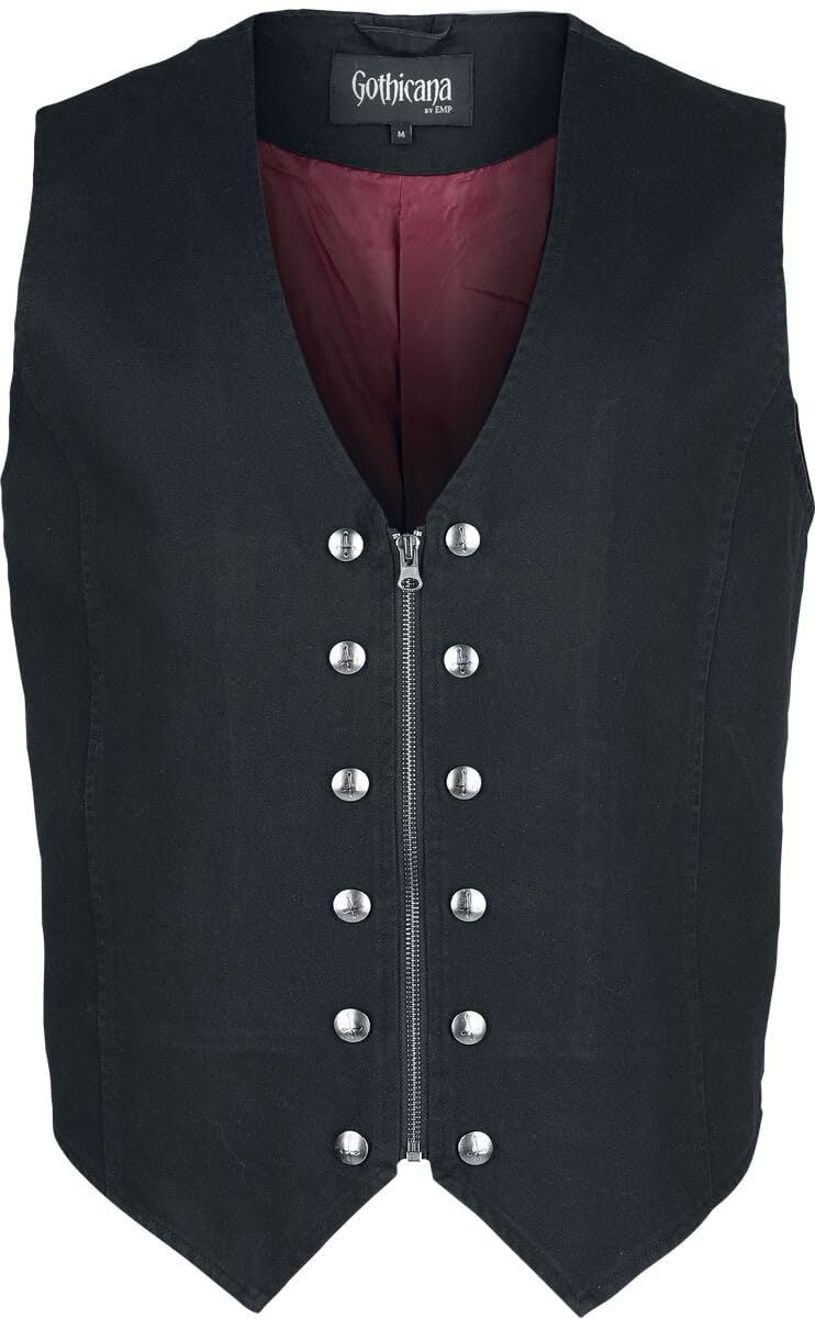 Gothicana by EMP Uomo Gilet Countess Bathory nero