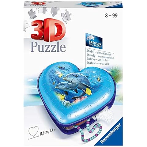 Ravensburger 3D Puzzle 11172 - Herzschatulle Unterwasserwelt - 54 Teile Cover