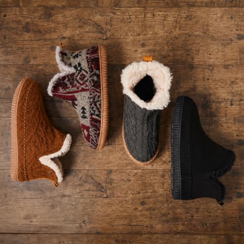 Image of Dearfoams Men's Memory Foam Indoor House Slippers Brixen Ankle Boot House Shoes - Gifts for Men