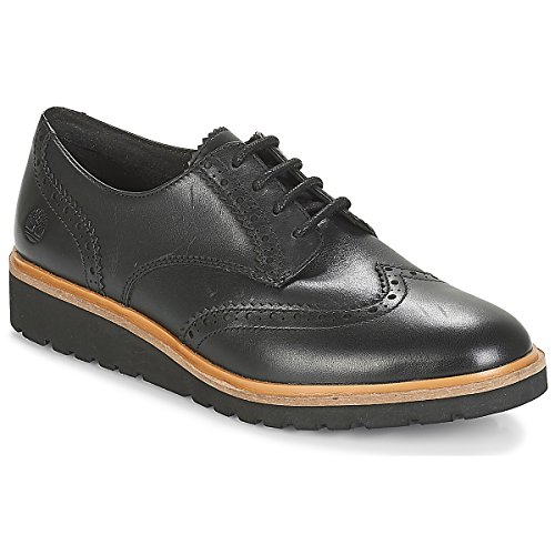 Timberland Ellis Street Wing Tip, Zapatos de Cordones Oxford Mujer, Negro (Jet Black Prince 015), 37.5 EU