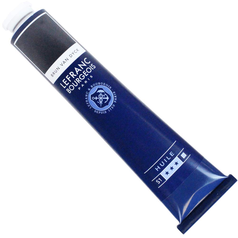 Lefranc & Bourgeois Fine Oil Smooth & Highly pigmented Oil, oil-based paint, Van Dyck Braun, 150ml