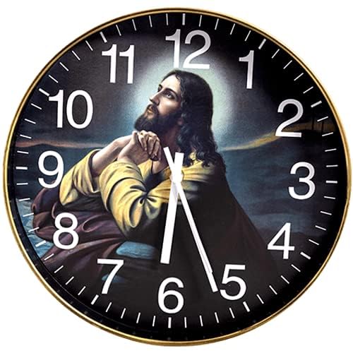 Prayer Clock 12 Wall-Mounted Religious Decor with Hourly Bible Passages Narrated by James Earl Jones